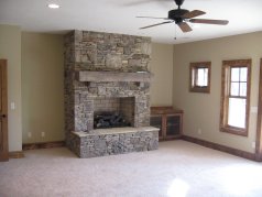 basement rock fireplace